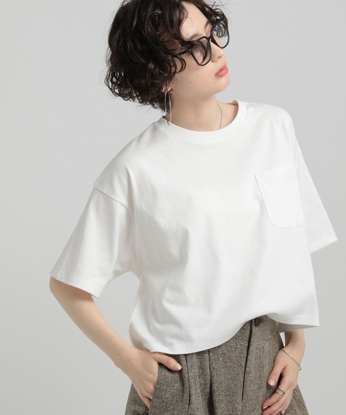 GEORGE'S(ジョージズ)の「ポケットTシャツ(Tシャツ/カットソー・レディース・ピンク/ブラウン/ブラック/オフホワイト・SMALL/MEDIUM)」の15枚目の写真