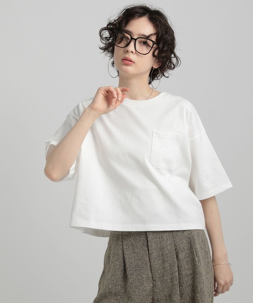 GEORGE'S(ジョージズ)の「ポケットTシャツ(Tシャツ/カットソー・レディース・ピンク/ブラウン/ブラック/オフホワイト・SMALL/MEDIUM)」の17枚目の写真