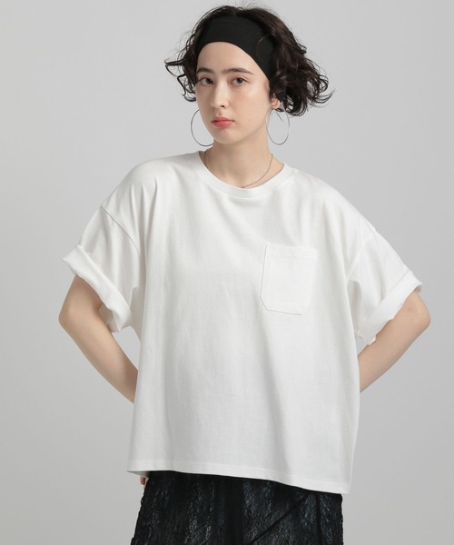 GEORGE'S(ジョージズ)の「ポケットTシャツ(Tシャツ/カットソー・レディース・ピンク/ブラウン/ブラック/オフホワイト・SMALL/MEDIUM)」の18枚目の写真