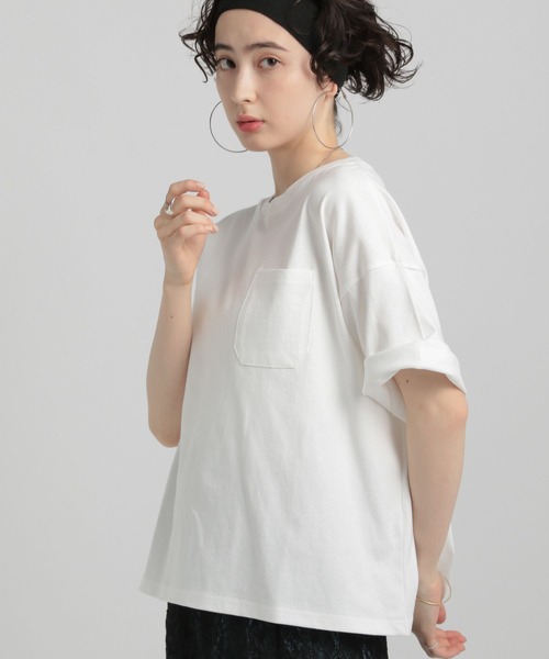 GEORGE'S(ジョージズ)の「ポケットTシャツ(Tシャツ/カットソー・レディース・ピンク/ブラウン/ブラック/オフホワイト・SMALL/MEDIUM)」の19枚目の写真
