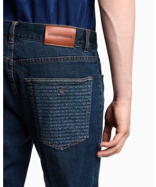 EMPORIO ARMANI（エンポリオアルマーニ）の「【エンポリオ アルマーニ】ストレートフィットジーンズ J76 ストレッチデニム ロゴポケット（デニムパンツ・メンズ・ブルー・33inch/32inch/31inch/30inch/29inch）」の5枚目の写真