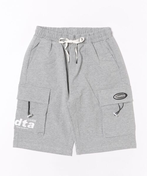 THE HITSS(ヒッツ)の「ワンポイント ロゴ スウェット カーゴショーツ / ハーフパンツ(スウェットパンツ・メンズ・ブラック/グレー・M/XL)」の14枚目の写真
