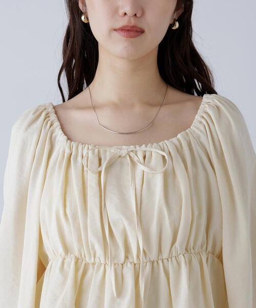 FREE'S MART(フリーズマート)の「◆ペプラムスクエアネックブラウス(シャツ/ブラウス・レディース・ブラウン/ブラック/ホワイト・FREE)」の17枚目の写真