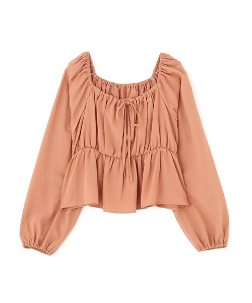 FREE'S MART(フリーズマート)の「◆ペプラムスクエアネックブラウス(シャツ/ブラウス・レディース・ブラウン/ブラック/ホワイト・FREE)」の12枚目の写真