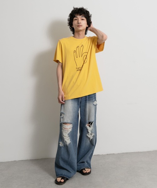 Nudie Jeans（ヌーディージーンズ）の「NUDIE JEANS　Roy Average T-Shirt（Tシャツ/カットソー・メンズ・イエロー・MEDIUM/LARGE）」の4枚目の写真