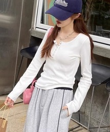 SHEPP（シープ）の「【累計お気に入り7500人突破】ヘンリーネック スリムフィット ロンT 26春夏（Tシャツ/カットソー）」