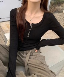 SHEPP（シープ）の「【累計お気に入り7500人突破】ヘンリーネック スリムフィット ロンT 26春夏（Tシャツ/カットソー）」