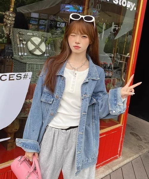 SHEPP(シープ)の「【累計お気に入り9500人突破】ヘンリーネック スリムフィット ロンT/26春夏(Tシャツ/カットソー・レディース・オートミール/ブラック/ホワイト・S/M)」の9枚目の写真