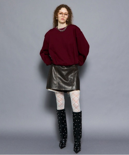 MAISON SPECIAL（メゾンスペシャル）の「Balloon Short Sweatshirt/バルーンショートスウェット（スウェット・レディース・ホワイト/ブラック/ボルドー・FREE）」の7枚目の写真