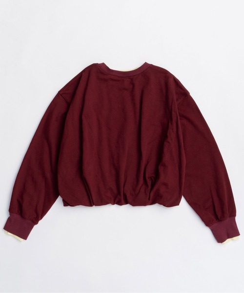 MAISON SPECIAL（メゾンスペシャル）の「Balloon Short Sweatshirt/バルーンショートスウェット（スウェット・レディース・ホワイト/ブラック/ボルドー・FREE）」の16枚目の写真