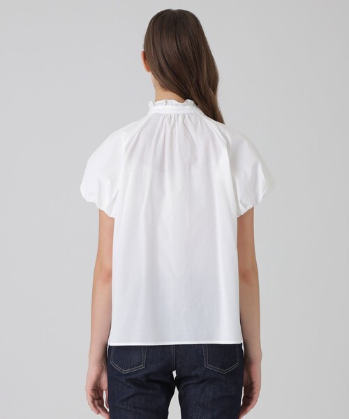 セール】ドライクリアシャンブレーフリルブラウス（シャツ/ブラウス