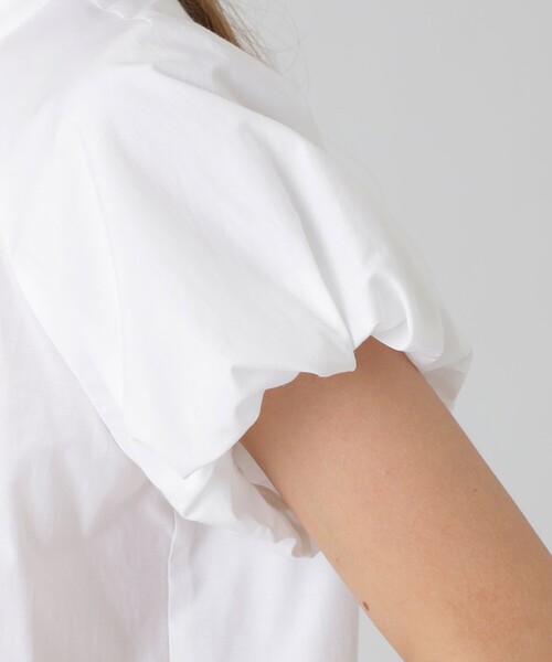 BLUE LABEL CRESTBRIDGE(ブルーレーベルクレストブリッジ)の「ドライクリアシャンブレーフリルブラウス(シャツ/ブラウス・レディース・ダークネイビー/オフホワイト・38/36)」の6枚目の写真