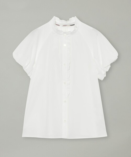 BLUE LABEL CRESTBRIDGE(ブルーレーベルクレストブリッジ)の「ドライクリアシャンブレーフリルブラウス(シャツ/ブラウス・レディース・ダークネイビー/オフホワイト・38/36)」の7枚目の写真