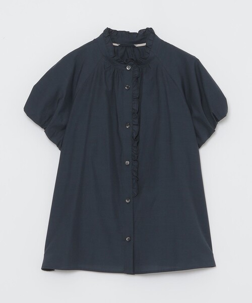 BLUE LABEL CRESTBRIDGE(ブルーレーベルクレストブリッジ)の「ドライクリアシャンブレーフリルブラウス(シャツ/ブラウス・レディース・ダークネイビー/オフホワイト・38/36)」の12枚目の写真