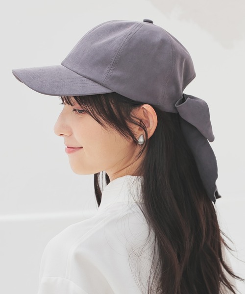 Honeys（ハニーズ）の「バックリボンキャップ（キャップ・レディース・ピンク/アイボリー/グレー・FREE）」の14枚目の写真