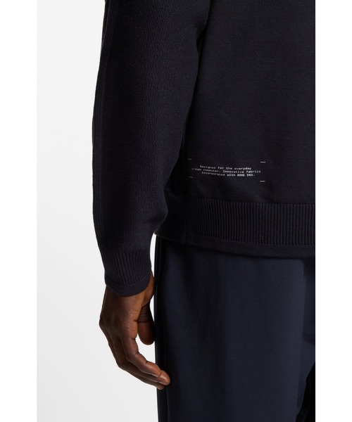 BOSS(ボス)の「レギュラーフィット カーディガン ミックスマテリアル(ニット/セーター・メンズ・ダークブルー・L/XL/M/S)」の2枚目の写真