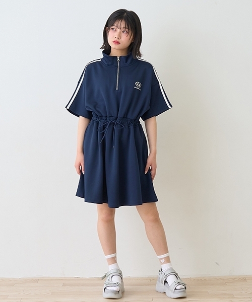 ワンピース lovefoxx タックデザイン幾何柄ワンピース/洗える(ワンピース) | MK MICHEL