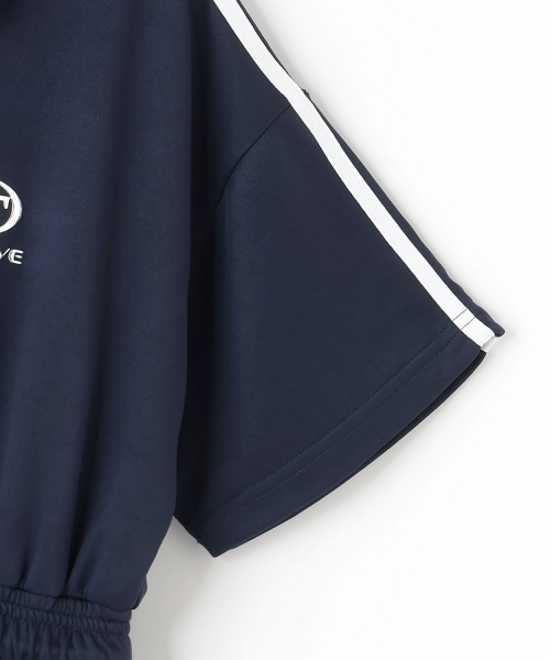 LOVETOXIC（ラブトキシック）の「【LTXC】【接触冷感／ひんやり】トラックワンピース（ワンピース・キッズ・ネイビー/ブラック・L:160cm/130cm/M:150cm/S:140cm）」の5枚目の写真