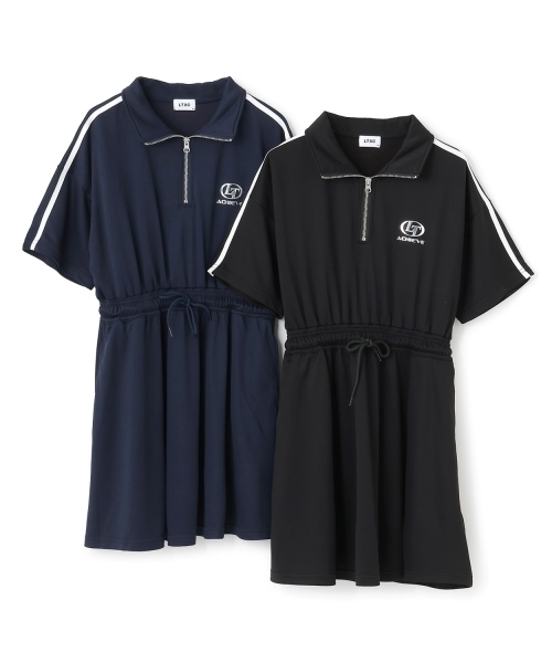 LOVETOXIC（ラブトキシック）の「【LTXC】【接触冷感／ひんやり】トラックワンピース（ワンピース・キッズ・ネイビー/ブラック・L:160cm/130cm/M:150cm/S:140cm）」の9枚目の写真