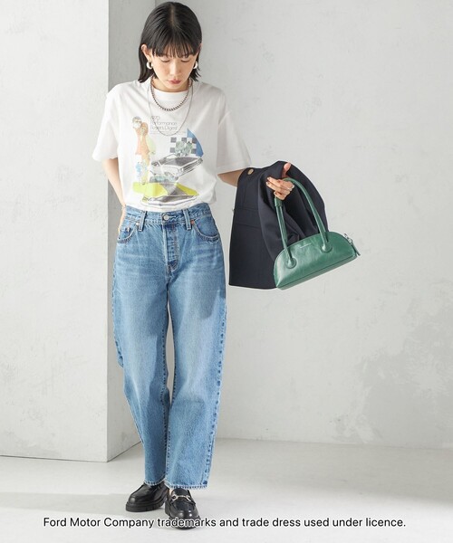 GOOD ROCK SPEED(グッドロックスピード)の「【SHIPS別注】GOOD ROCK SPEED: FORD TEE(Tシャツ/カットソー・レディース・ブラック/ホワイト/ベージュ・ONE SIZE)」の8枚目の写真