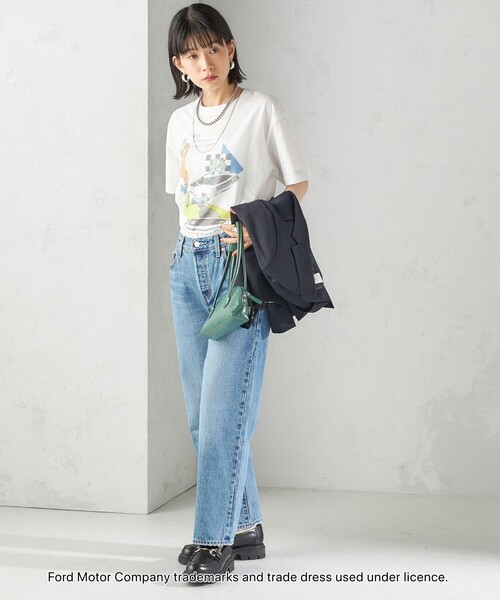 GOOD ROCK SPEED(グッドロックスピード)の「【SHIPS別注】GOOD ROCK SPEED: FORD TEE(Tシャツ/カットソー・レディース・ブラック/ホワイト/ベージュ・ONE SIZE)」の7枚目の写真