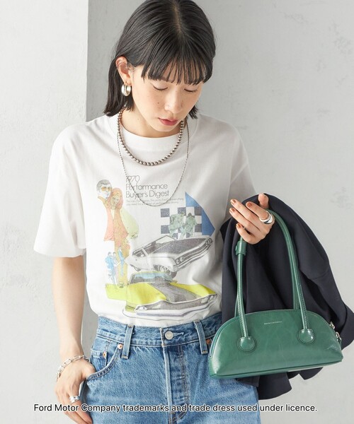 GOOD ROCK SPEED(グッドロックスピード)の「【SHIPS別注】GOOD ROCK SPEED: FORD TEE(Tシャツ/カットソー・レディース・ブラック/ホワイト/ベージュ・ONE SIZE)」の5枚目の写真