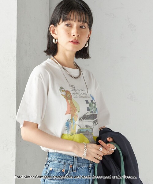 GOOD ROCK SPEED(グッドロックスピード)の「【SHIPS別注】GOOD ROCK SPEED: FORD TEE(Tシャツ/カットソー・レディース・ブラック/ホワイト/ベージュ・ONE SIZE)」の4枚目の写真