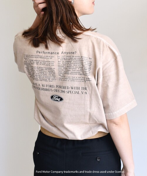 GOOD ROCK SPEED(グッドロックスピード)の「【SHIPS別注】GOOD ROCK SPEED: FORD TEE(Tシャツ/カットソー・レディース・ブラック/ホワイト/ベージュ・ONE SIZE)」の22枚目の写真
