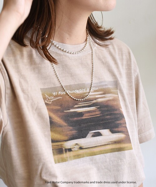 GOOD ROCK SPEED(グッドロックスピード)の「【SHIPS別注】GOOD ROCK SPEED: FORD TEE(Tシャツ/カットソー・レディース・ブラック/ホワイト/ベージュ・ONE SIZE)」の19枚目の写真