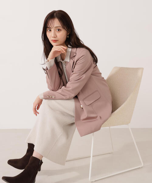 PROPORTION BODY DRESSING(プロポーションボディドレッシング)の「ゴールド釦ダブルブレストジャケット / 1215250806(テーラードジャケット・レディース・ブラウン/ベージュ/ブラック/ブラック系その他・SMALL/P/S/MEDIUM)」の19枚目の写真