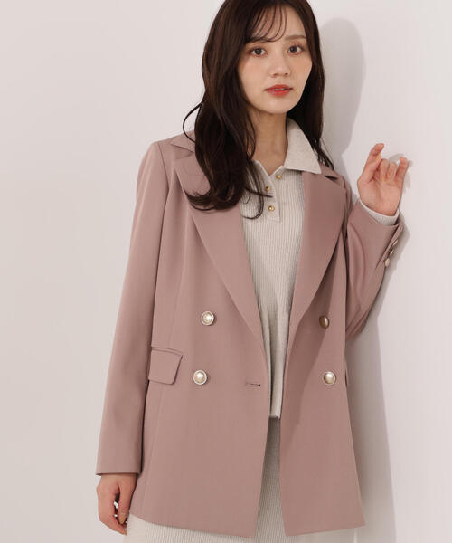 PROPORTION BODY DRESSING(プロポーションボディドレッシング)の「ゴールド釦ダブルブレストジャケット / 1215250806(テーラードジャケット・レディース・ブラウン/ベージュ/ブラック/ブラック系その他・SMALL/P/S/MEDIUM)」の18枚目の写真