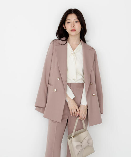 PROPORTION BODY DRESSING(プロポーションボディドレッシング)の「ゴールド釦ダブルブレストジャケット / 1215250806(テーラードジャケット・レディース・ブラウン/ベージュ/ブラック/ブラック系その他・SMALL/P/S/MEDIUM)」の14枚目の写真