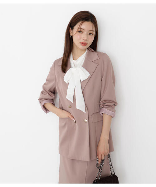 PROPORTION BODY DRESSING(プロポーションボディドレッシング)の「ゴールド釦ダブルブレストジャケット / 1215250806(テーラードジャケット・レディース・ブラウン/ベージュ/ブラック/ブラック系その他・SMALL/P/S/MEDIUM)」の10枚目の写真