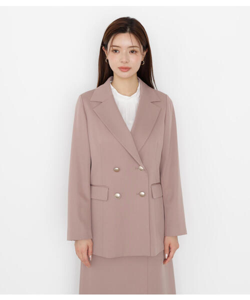 PROPORTION BODY DRESSING(プロポーションボディドレッシング)の「ゴールド釦ダブルブレストジャケット / 1215250806(テーラードジャケット・レディース・ブラウン/ベージュ/ブラック/ブラック系その他・SMALL/P/S/MEDIUM)」の7枚目の写真