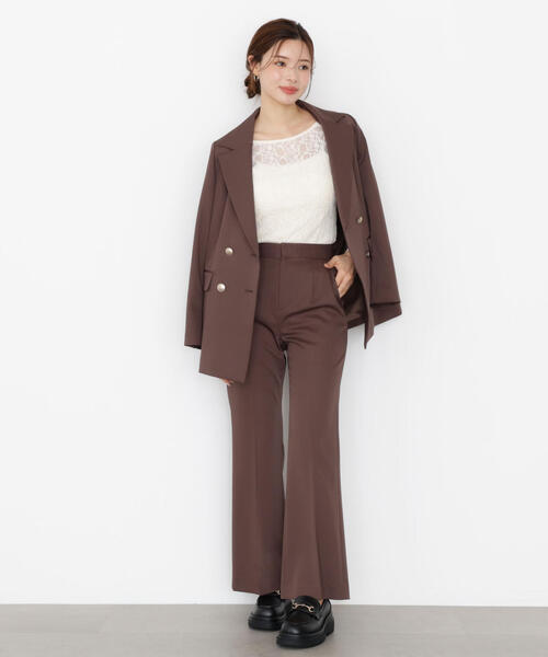 PROPORTION BODY DRESSING(プロポーションボディドレッシング)の「ゴールド釦ダブルブレストジャケット / 1215250806(テーラードジャケット・レディース・ブラウン/ベージュ/ブラック/ブラック系その他・SMALL/P/S/MEDIUM)」の4枚目の写真