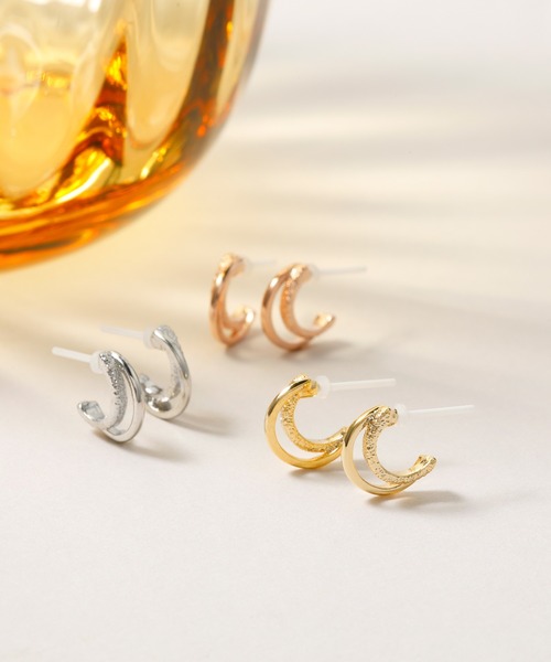 CALIN STANDARD(カリンスタンダード)の「◆金属アレルギー対応◆◆made in japan◆【高品質ポスト】ダブルライン ジルコニアセラミックポストピアス(ピアス(両耳用)・レディース・シルバー/ゴールド/ピンクゴールド・FREE)」の5枚目の写真