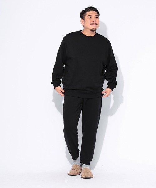 B&T CLUB（ビーティークラブ）の「B＆T CLUB (ビーアンドティークラブ) 裏毛 ウエストゴム スウェットパンツ（スウェットパンツ・メンズ・ブラック/ダークグレー/ネイビー・X2(4L～5L)/X3(6L～7L)/X1(3L～4L)）」の19枚目の写真