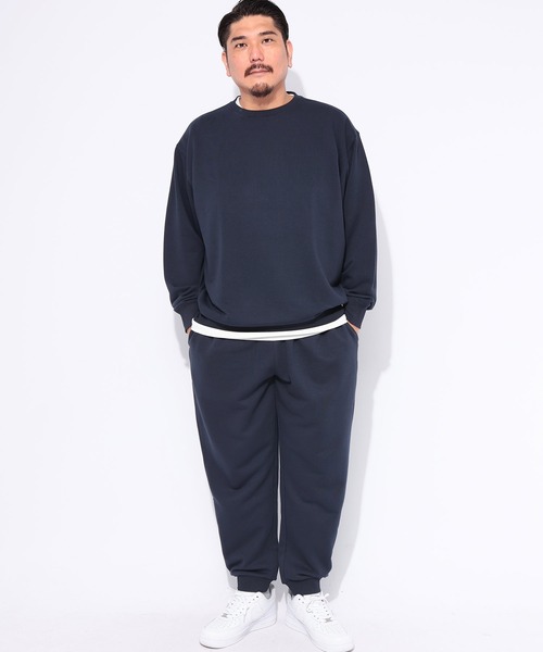B&T CLUB（ビーティークラブ）の「B＆T CLUB (ビーアンドティークラブ) 裏毛 ウエストゴム スウェットパンツ（スウェットパンツ・メンズ・ブラック/ダークグレー/ネイビー・X2(4L～5L)/X3(6L～7L)/X1(3L～4L)）」の5枚目の写真