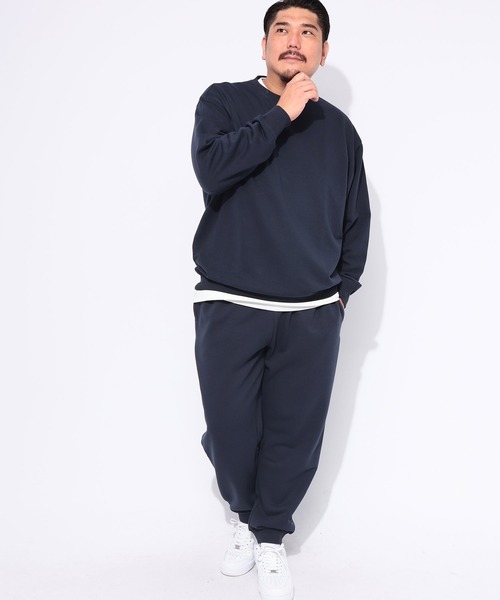 B&T CLUB（ビーティークラブ）の「B＆T CLUB (ビーアンドティークラブ) 裏毛 ウエストゴム スウェットパンツ（スウェットパンツ・メンズ・ブラック/ダークグレー/ネイビー・X2(4L～5L)/X3(6L～7L)/X1(3L～4L)）」の6枚目の写真