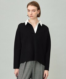 シンセティックダブルフェイス ラガーニットプルオーバー