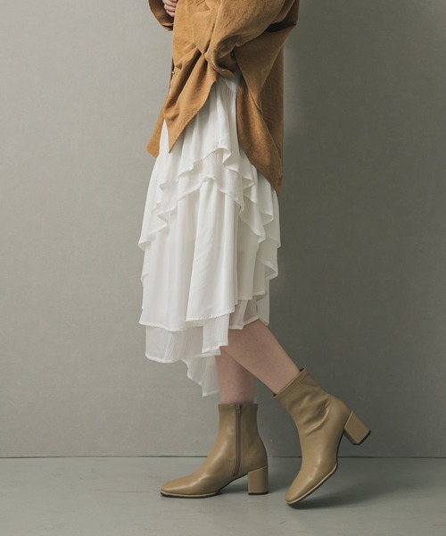 SENSE OF PLACE by URBAN RESEARCH（センスオブプレイスバイアーバンリサーチ）の「フレアティアードミディスカート（スカート・レディース・オフホワイト/ブラック・ONE）」の12枚目の写真