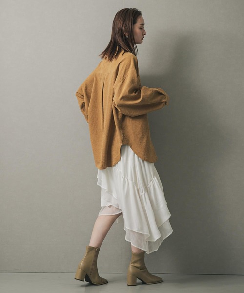 SENSE OF PLACE by URBAN RESEARCH（センスオブプレイスバイアーバンリサーチ）の「フレアティアードミディスカート（スカート・レディース・オフホワイト/ブラック・ONE）」の16枚目の写真