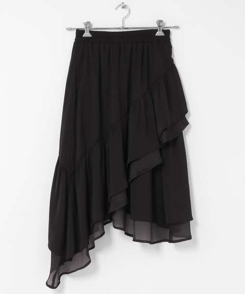 SENSE OF PLACE by URBAN RESEARCH（センスオブプレイスバイアーバンリサーチ）の「フレアティアードミディスカート（スカート・レディース・オフホワイト/ブラック・ONE）」の17枚目の写真