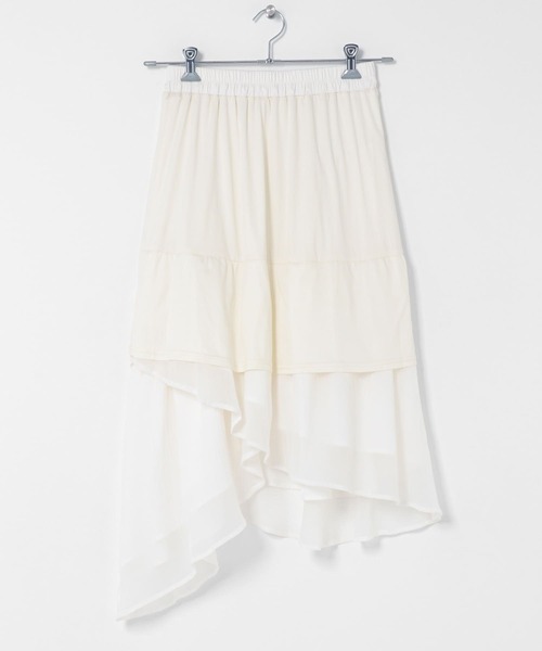 SENSE OF PLACE by URBAN RESEARCH（センスオブプレイスバイアーバンリサーチ）の「フレアティアードミディスカート（スカート・レディース・オフホワイト/ブラック・ONE）」の11枚目の写真