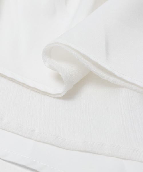 SENSE OF PLACE by URBAN RESEARCH（センスオブプレイスバイアーバンリサーチ）の「フレアティアードミディスカート（スカート・レディース・オフホワイト/ブラック・ONE）」の4枚目の写真