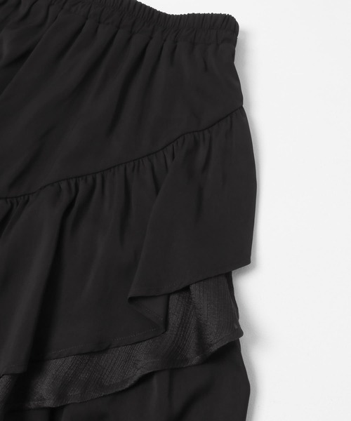 SENSE OF PLACE by URBAN RESEARCH（センスオブプレイスバイアーバンリサーチ）の「フレアティアードミディスカート（スカート・レディース・オフホワイト/ブラック・ONE）」の5枚目の写真