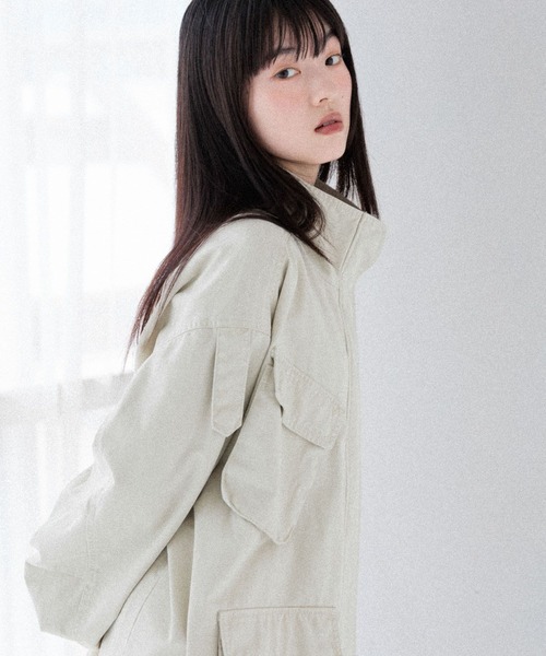 Heather（ヘザー）の「カーゴポケットミドルブルゾン　590315（ブルゾン・レディース・ブラウン/ベージュ/アイボリー・FREE）」の15枚目の写真