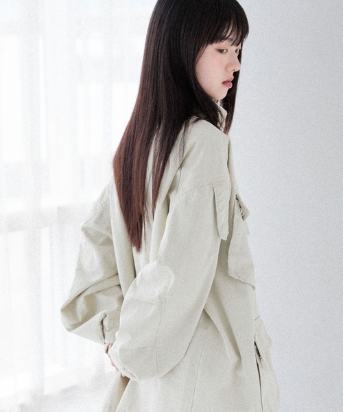 Heather（ヘザー）の「カーゴポケットミドルブルゾン　590315（ブルゾン・レディース・ブラウン/ベージュ/アイボリー・FREE）」の16枚目の写真