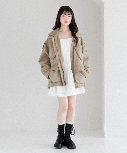 セール】カーゴポケットミドルブルゾン 590315（ブルゾン）｜Heather