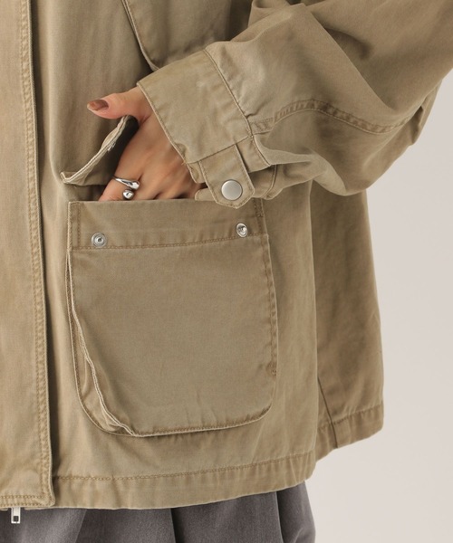 Heather（ヘザー）の「カーゴポケットミドルブルゾン　590315（ブルゾン・レディース・ブラウン/ベージュ/アイボリー・FREE）」の5枚目の写真